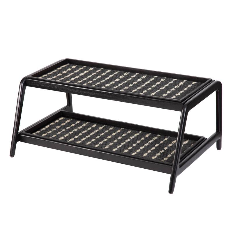 Jani Double-Tier Black Stand 3-Pair Rubber Boot Trays - Stevie & Paul