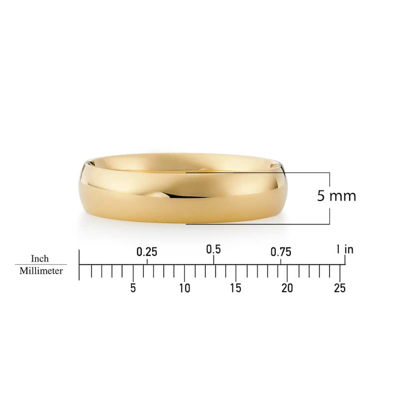 Clover Yellow Gold Comfort Fit Wedding Band