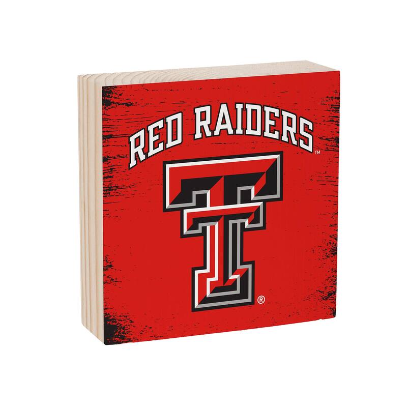 Texas Tech University Wooden Tabletop Mantel Shelf Sign