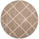 preview thumbnail 71 of 161, SAFAVIEH Hudson Shag Estella Diamond Trellis 2-inch Thick Rug 11' Round - Beige/Ivory