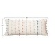 preview thumbnail 4 of 7, White Cotton Pillow with Multicolor Embroidered Loop Stripes