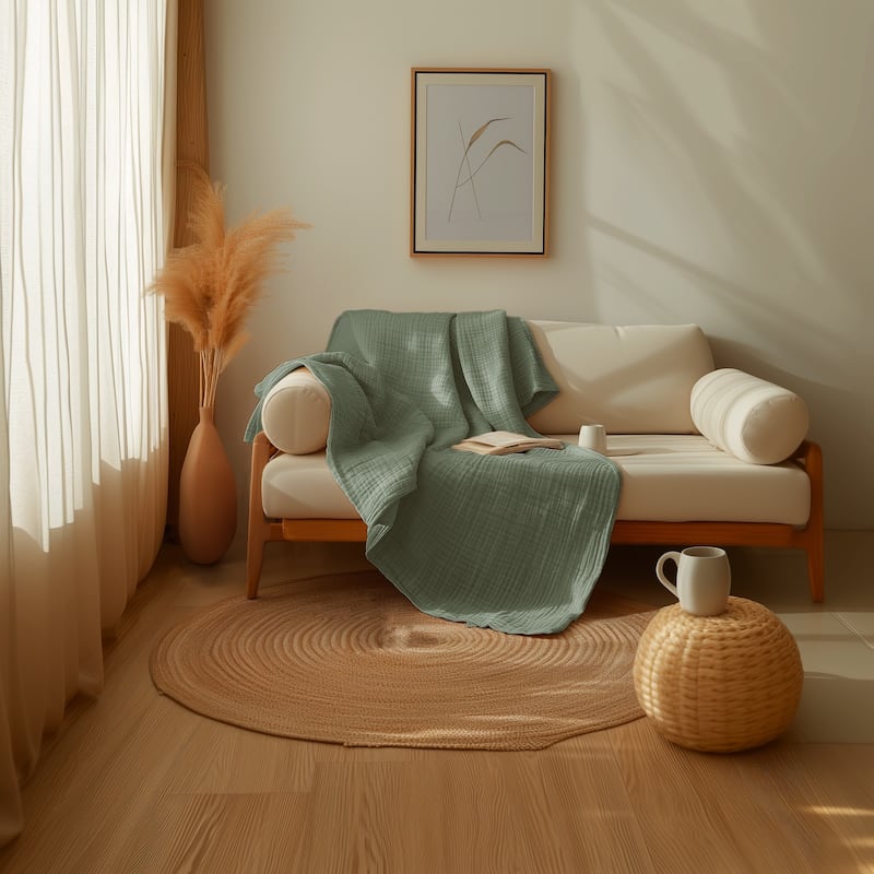 Sleep & Beyond Organic Cotton Muslin Blanket