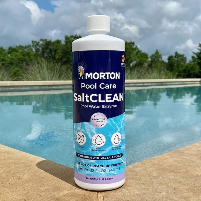 Morton Pool Care SaltCLEAN Salt Water Swimming Pool Water Enzyme, 32 Oz, 3 Pack - 2.20