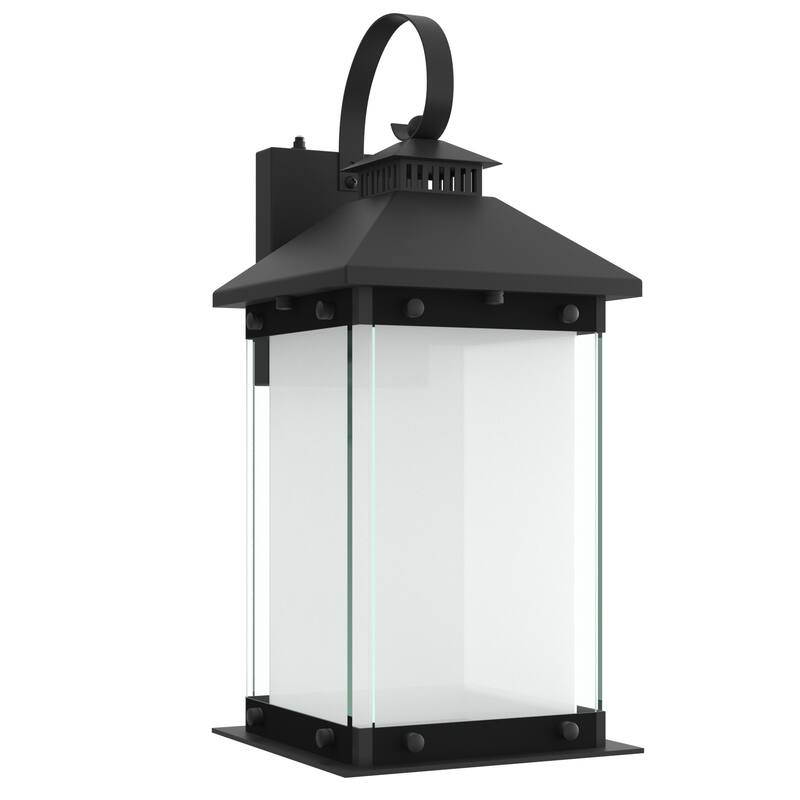Maxax 1 - Light 13.75" Cage Wall Sconce with Dusk to Dawn