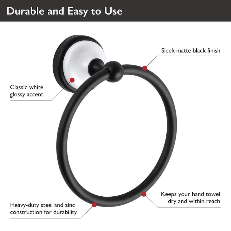 Design House 559278 Savannah 6-11/16" Wall Mounted Towel Ring