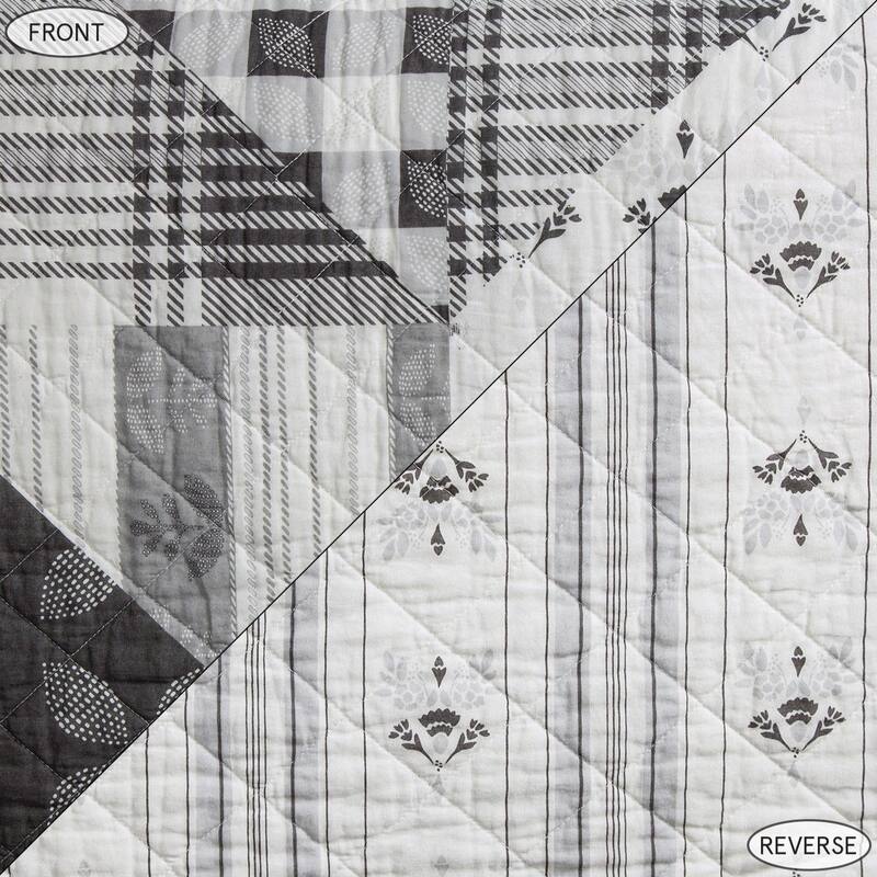 Paseo Road by HiEnd Accents Patchwork Prairie Reversible Quilt Set, 3PC