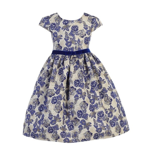 blue and white dress for kids