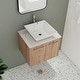 preview thumbnail 57 of 62, Beingnext 24"/30" Single Bathroom Vanity with Sink, Floating Bathroom Vanity with 2 Soft Close Doors 24''W - Imitative Oak-101