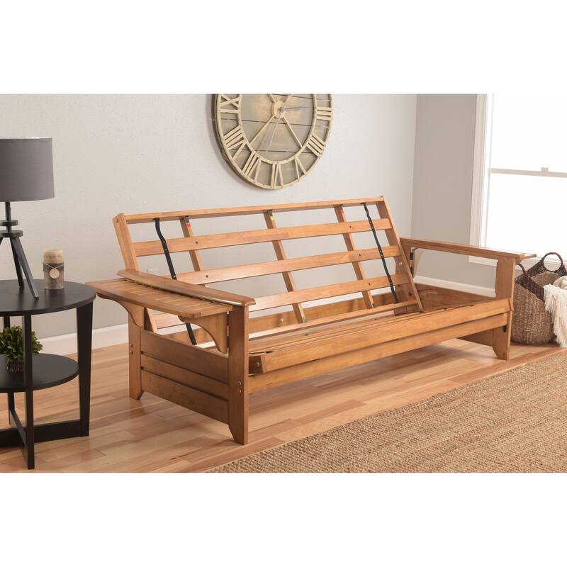 Somette Phoenix Butternut Futon Set with Hand Woven Mattress