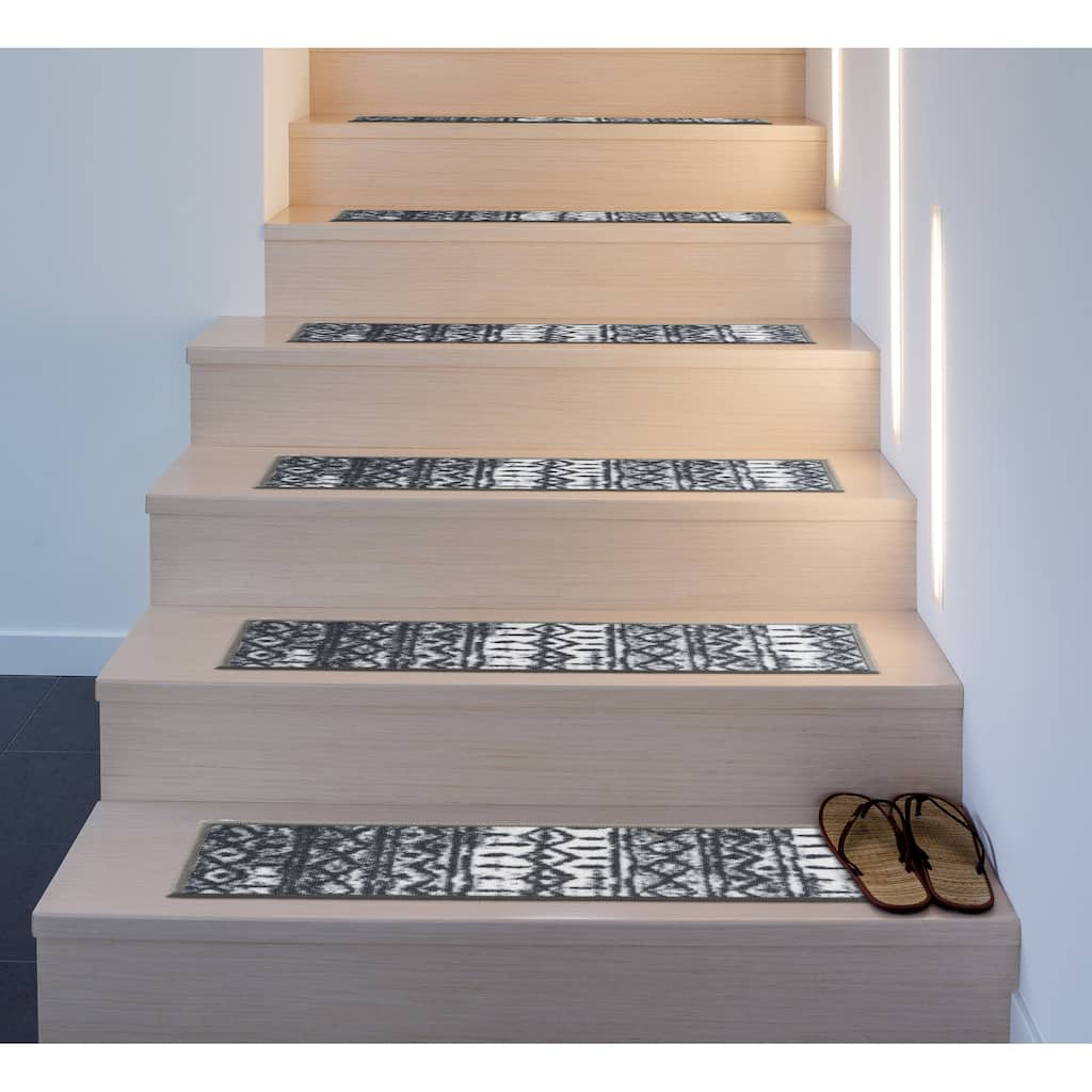 World Rug Gallery Boho Trellis Non-Slip Stair Treads