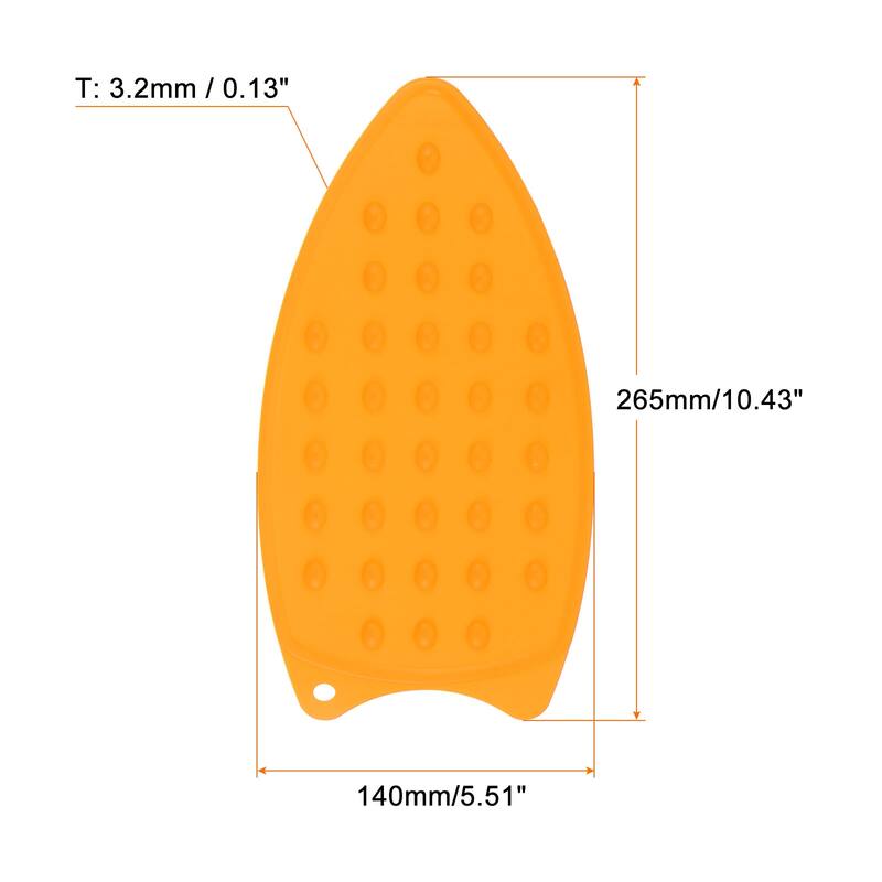 1pcs Silicone Iron Rest Pad Hot Resistant Mat Iron Rest Plate - Orange