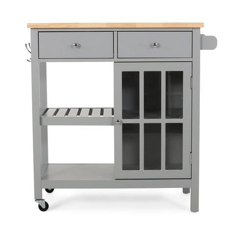 Byway Contemporary Kitchen Cart with Wheels by Christopher Knight Home