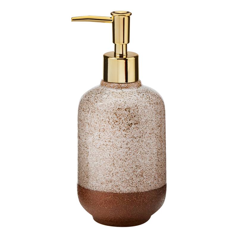 Renew White Ceramic Soap Pump Dispenser 15oz Hand Wash Only 7.6in H x 3.4in L x 3.1in W Everyday Essential
