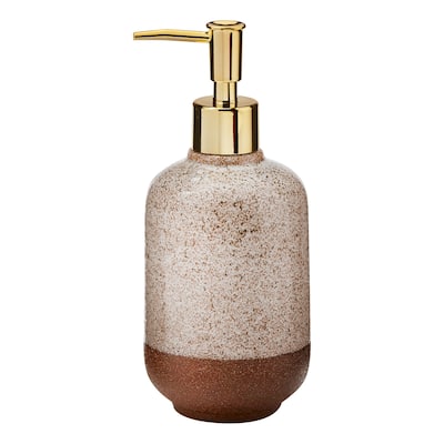 Renew White Ceramic Soap Pump Dispenser 15oz Hand Wash Only 7.6in H x 3.4in L x 3.1in W Everyday Essential