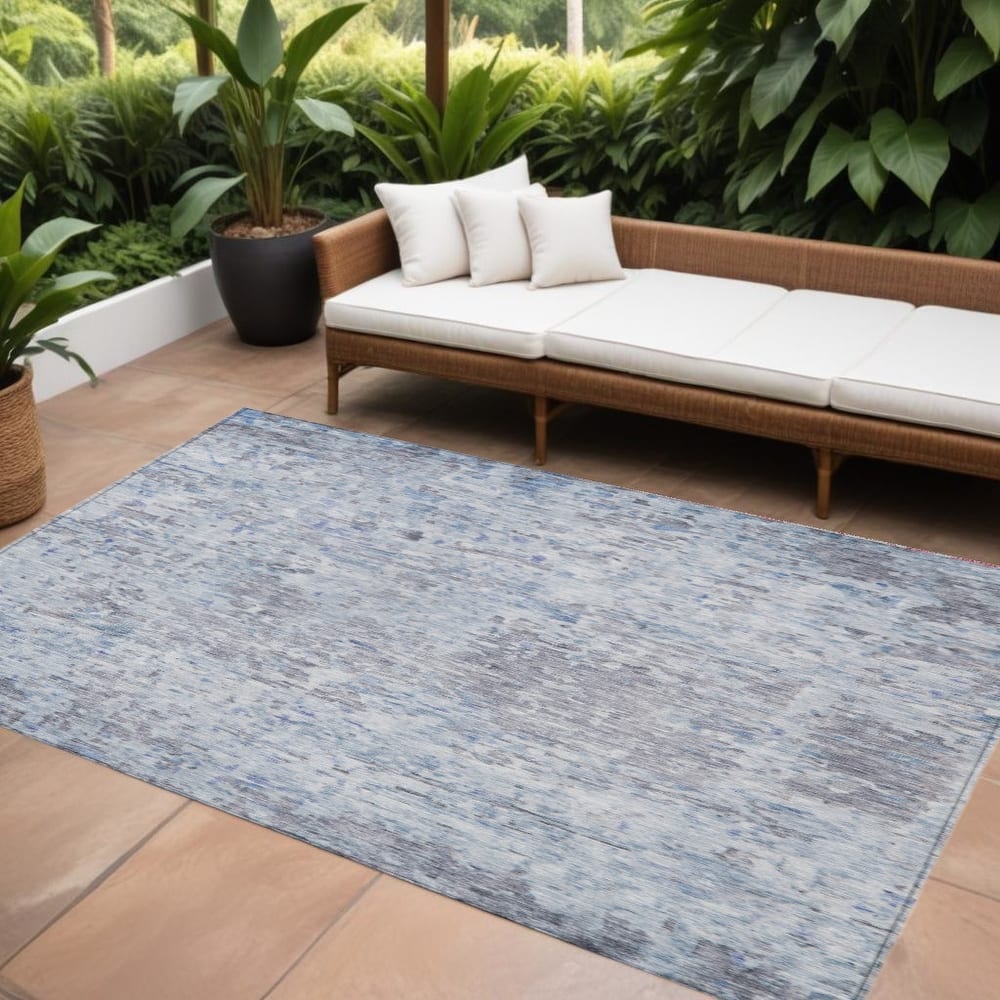 HomeRoots Abstract Transitional Rectangle Outdoor Rug