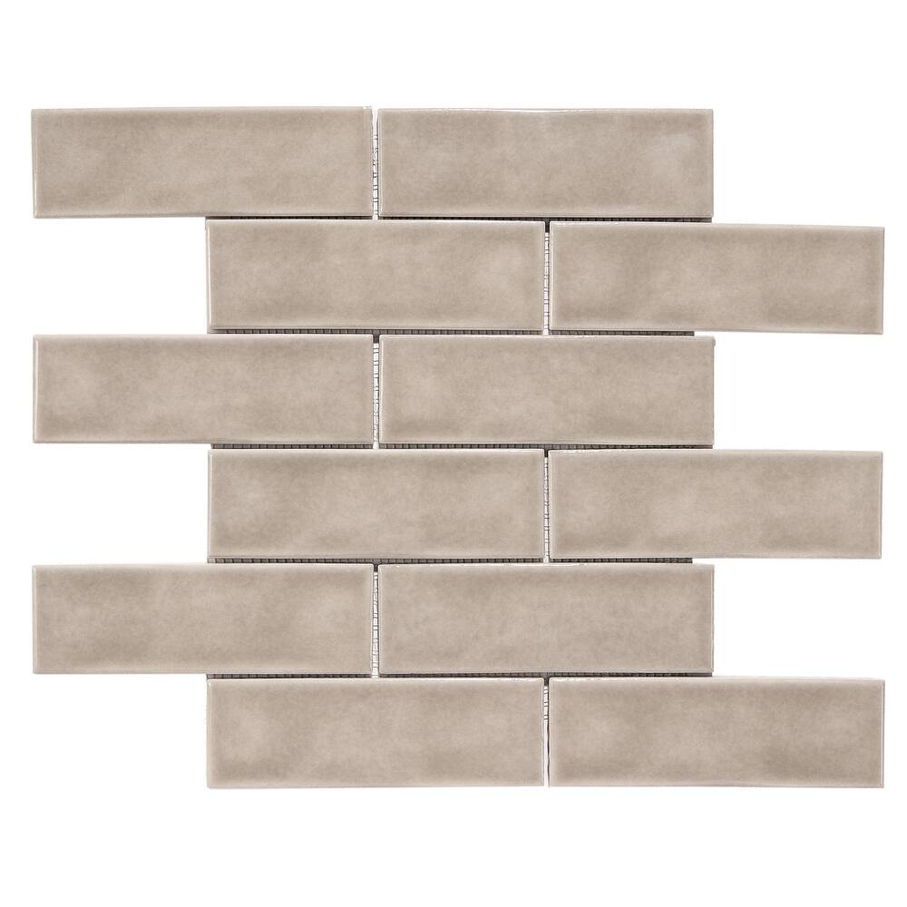Forio 2" x 6" Brick Glossy Porcelain Mosaic Tile