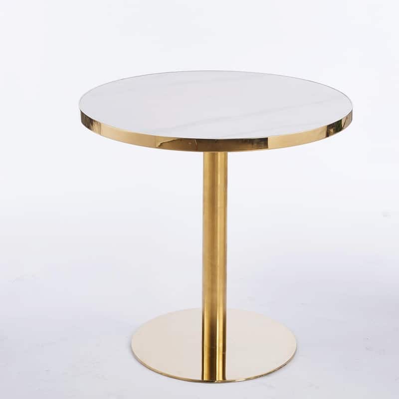 31.5" Mid-Century Modern Pedestal Table, Multi-Functional Dining Table for 4-6 People or Large Coffee Table