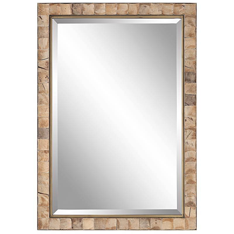 Uttermost Cocos Coconut Shell Mirror - 41.38 x 27.75 x 1.13 - 41.38 x 27.75 x 1.13