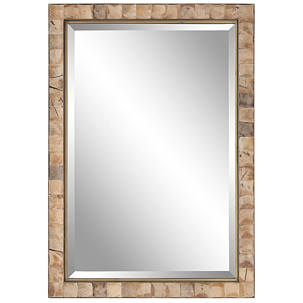 Uttermost Cocos Coconut Shell Mirror - 41.38 x 27.75 x 1.13 - 41.38 x 27.75 x 1.13