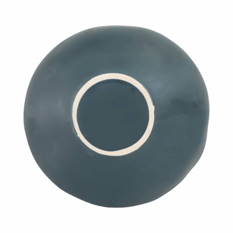 Decorative Vase - Blue Ceramic Finish Details