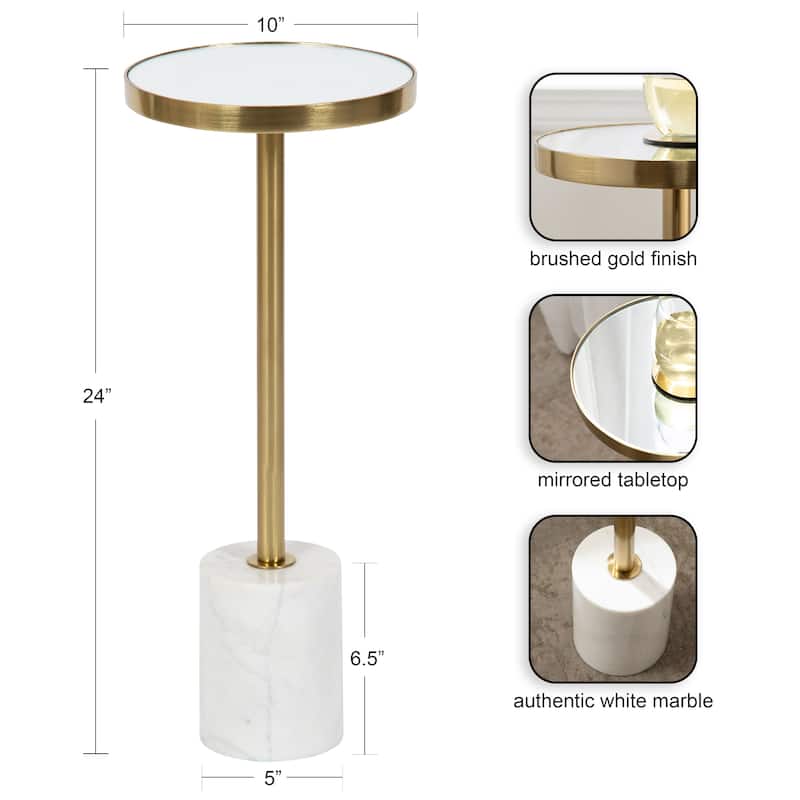 Kate and Laurel Hescott Mirrored Drink Table