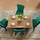 preview thumbnail 10 of 69, Solid Wood Velvet Upholstered Dining Chair Set of 6 Green