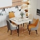 preview thumbnail 7 of 22, Modern Slate Kitchen Dining Table with Sintered Stone Top Metal Legs (Table Only) - 31.5x31.5x30 inch