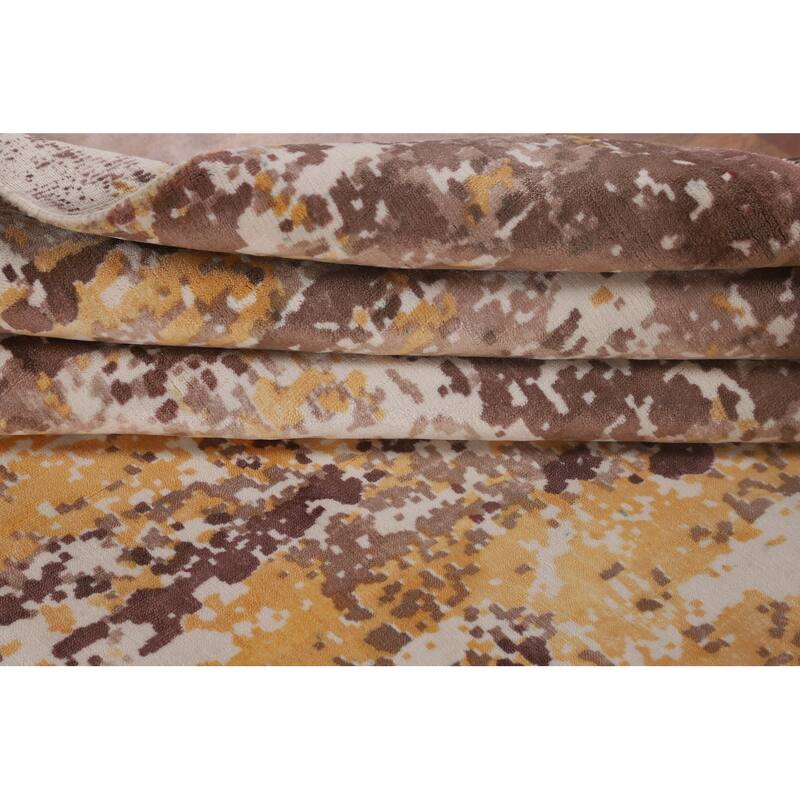 Abstract / Modern Area Rug Handmade Contemporary Wool Carpet - 5'11"x 8'11"