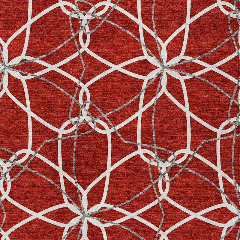 HomeRoots Geometric Modern Rectangle Outdoor Rug