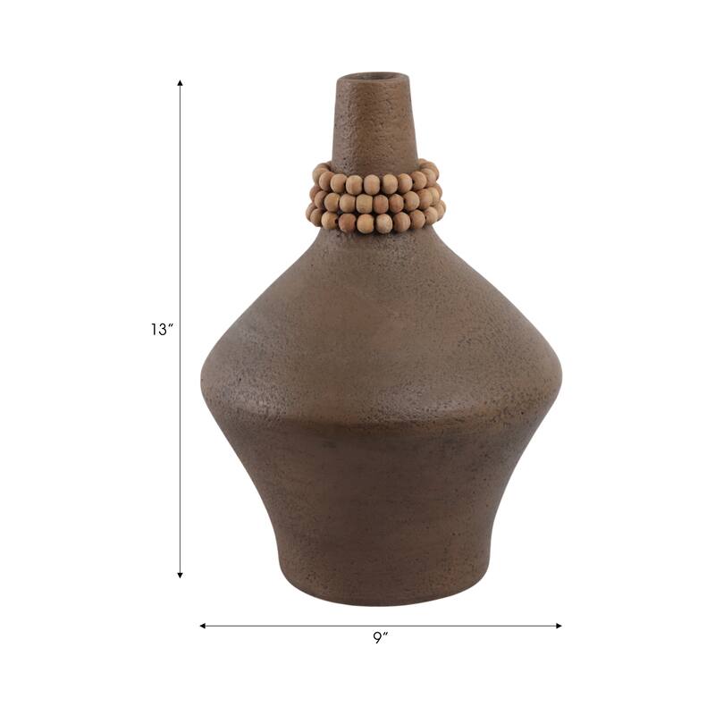 Terracotta Pottery Vase Decorative Handmade Artisan-Inspired Form