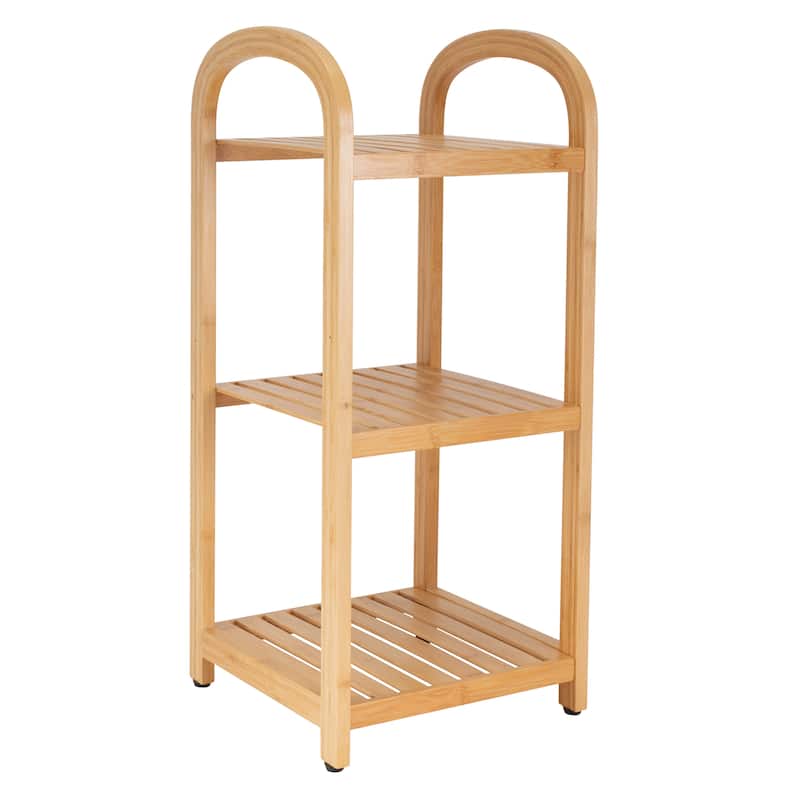 Organize It All 3 Tier Bamboo Tower - 12" x 12" x 27.76"