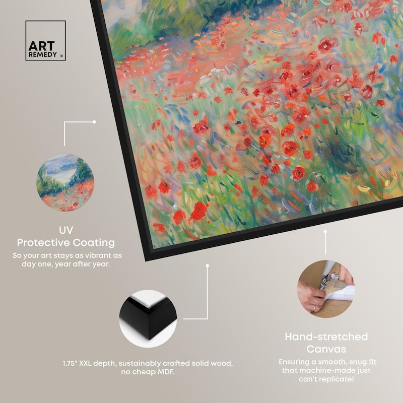 Blanket of Poppies I Canvas by Art Remedy