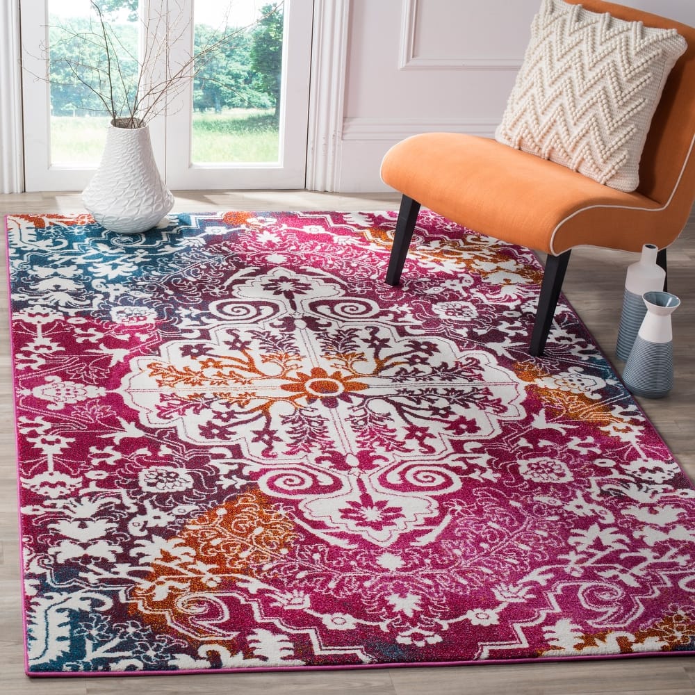 SAFAVIEH Watercolor Alani Modern Abstract Medallion Rug