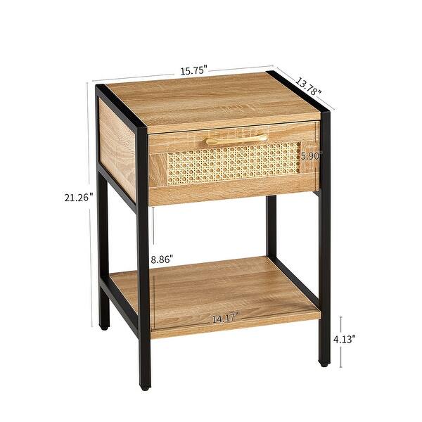 Vine Table with Drawers Modern Style and A Storage Compartment Suitable