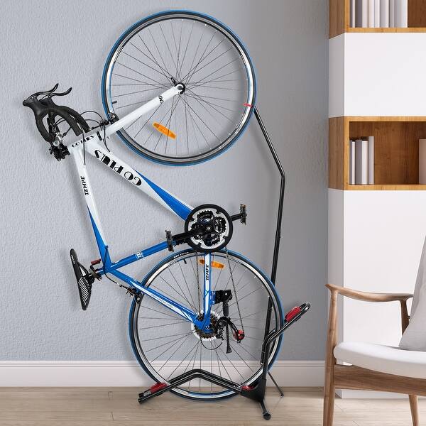 Bike Floor Stand Bike Rack Stand for Vertical/Horizontal Indoor Bike - Bed  Bath & Beyond - 30364480