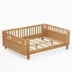 preview thumbnail 39 of 41, Toddler Low-profile Bed with Fences Headboard Footboard and Removable Side Rails for Kids, Girls and Boys Wooden Daybed