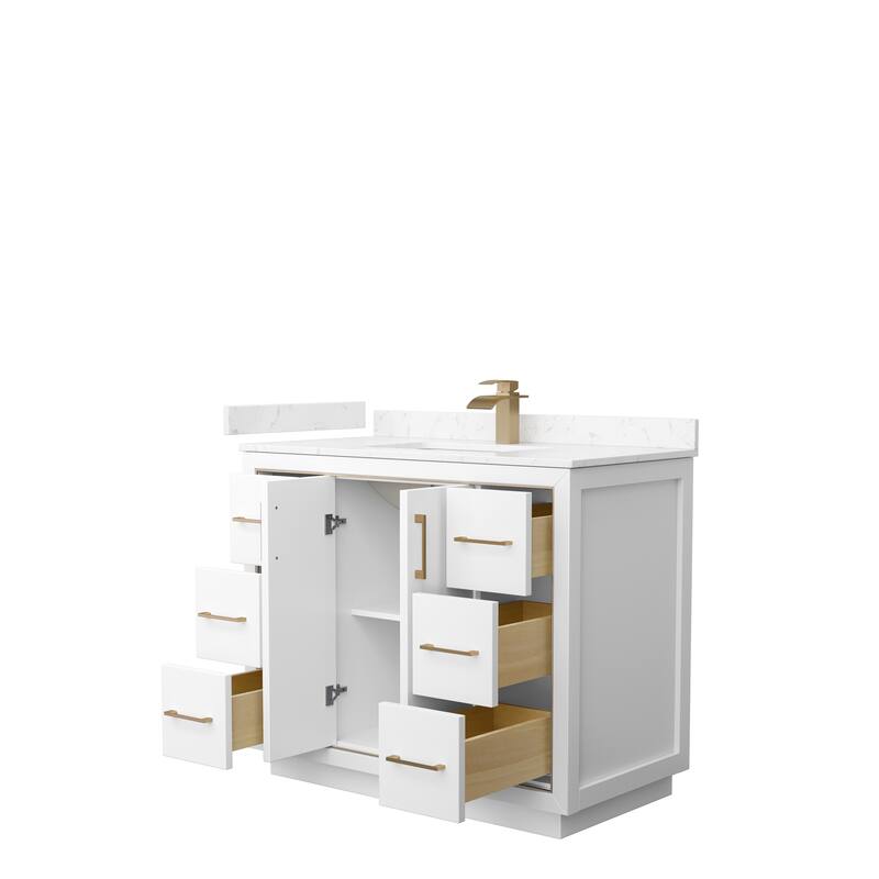 Icon Single Vanity Set, Cultured Marble Top, No Mirror