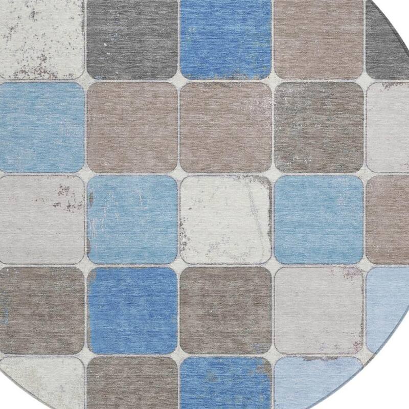 HomeRoots Geometric Transitional Rectangle Outdoor Rug