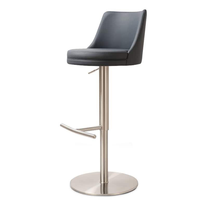 Yark Smooth Swivel Counter Stool - Navy Blue