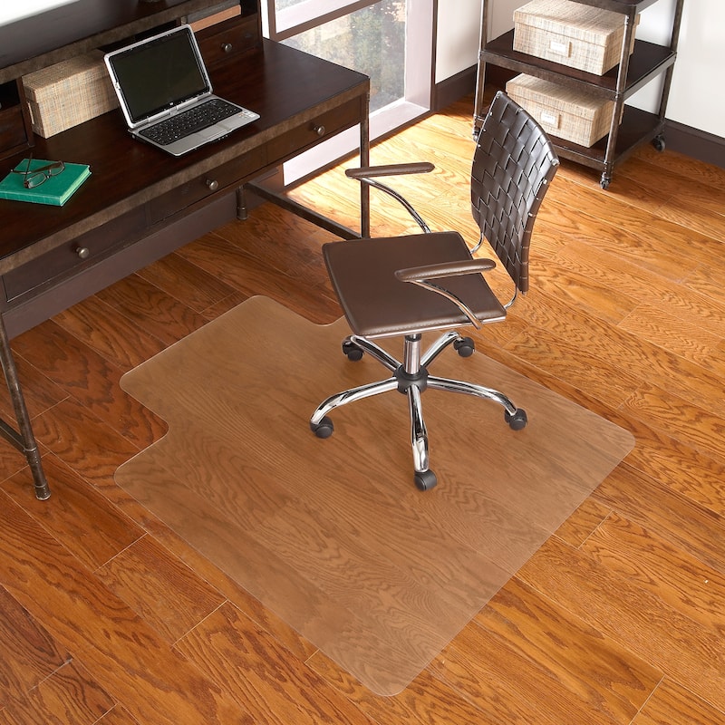 36"x 48" Hard Floor Chair Mat w/ Lip-Scuff Resistant Top & Patterned Underside