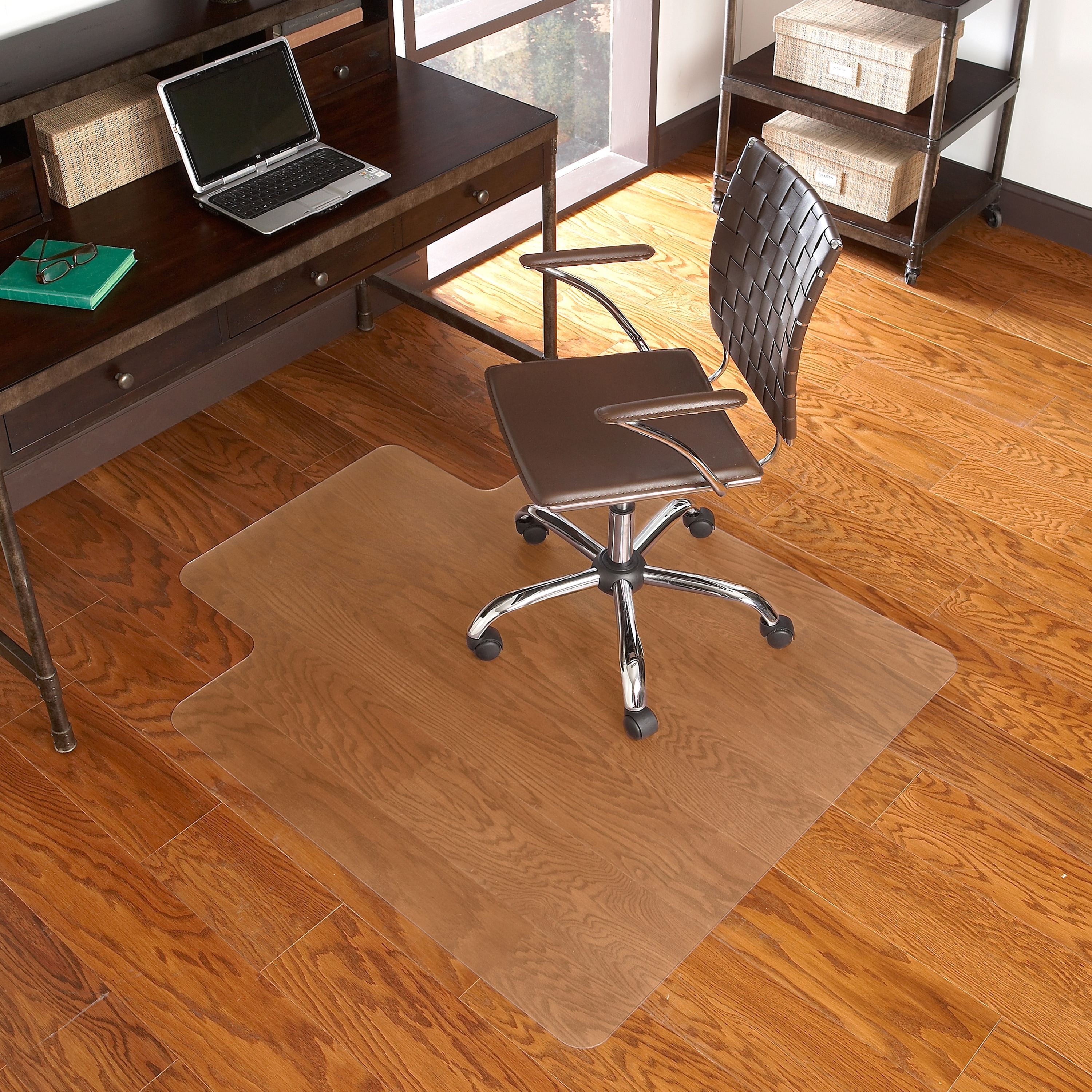 36"x 48" Hard Floor Chair Mat w/ Lip-Scuff Resistant Top & Patterned Underside
