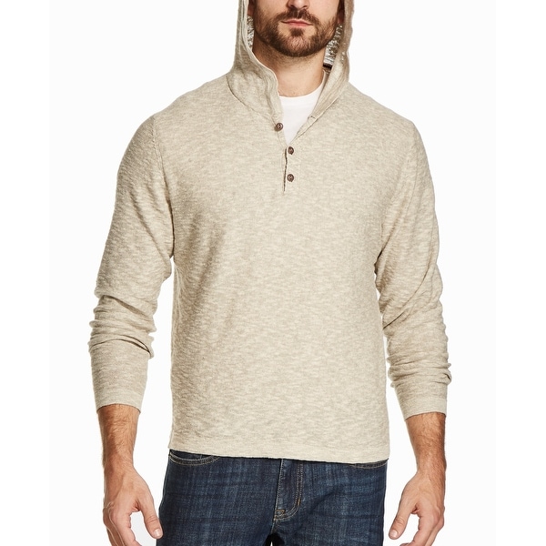 men's hooded henley