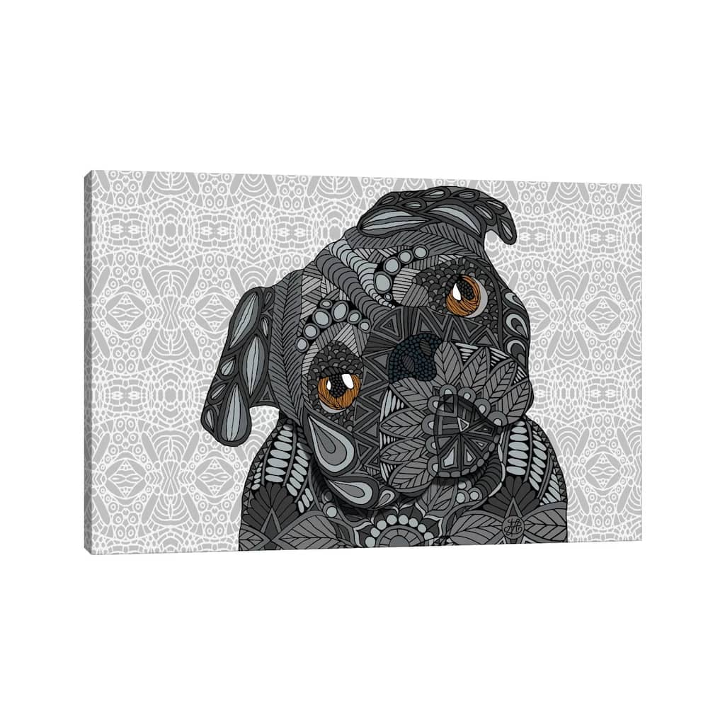 iCanvas "Black Pug" by Angelika Parker Canvas Print