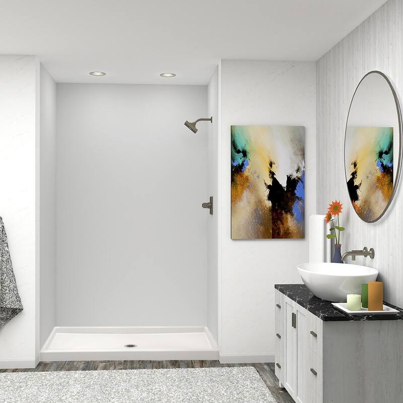 Transolid Expressions 60-in X 32-in X 96-in Glue to Wall Shower Kit - 32" x 60" x 96" - 32" x 60" x 96"