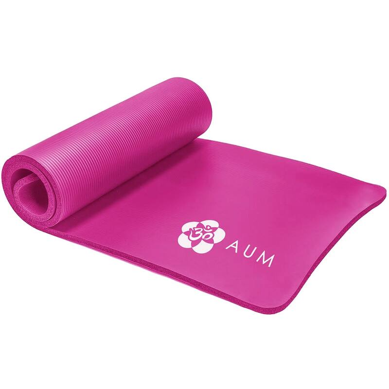 AUM High Density HD Foam Tech Yoga Exercise Mat - 72" x 24" x 1/2"