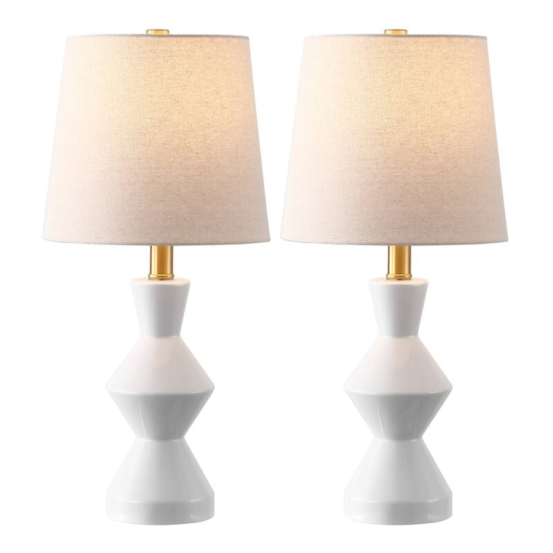SAFAVIEH Couture Noven, 21-inch, Ceramic Table Lamp (Set of 2) - 10"W x 10"D x 21"H