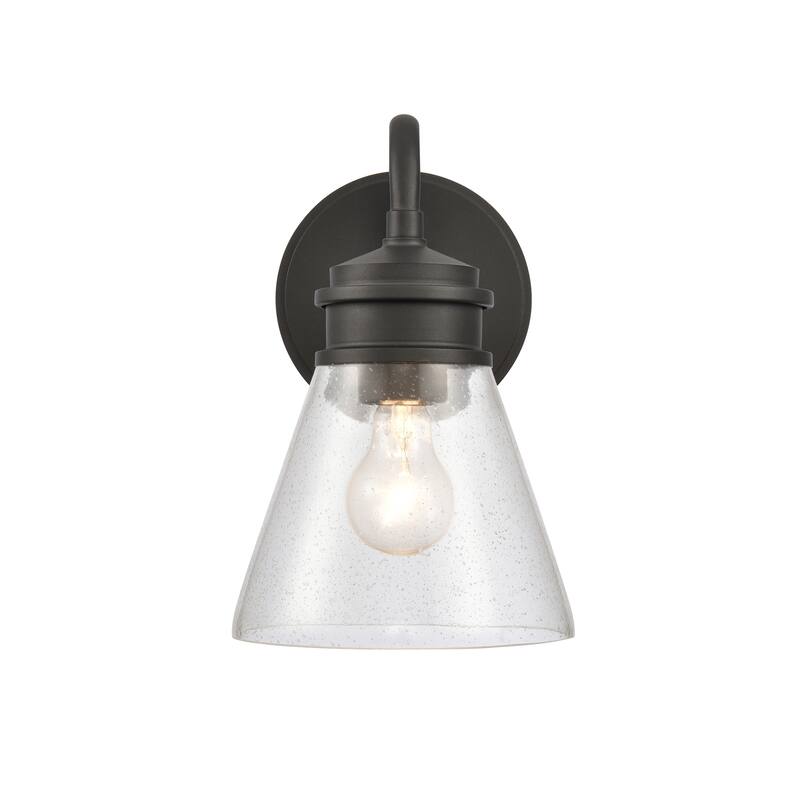 Dovas 11.5'' High 1-Light Outdoor Sconce - Textured Black - 11.5 inch Tall - Black