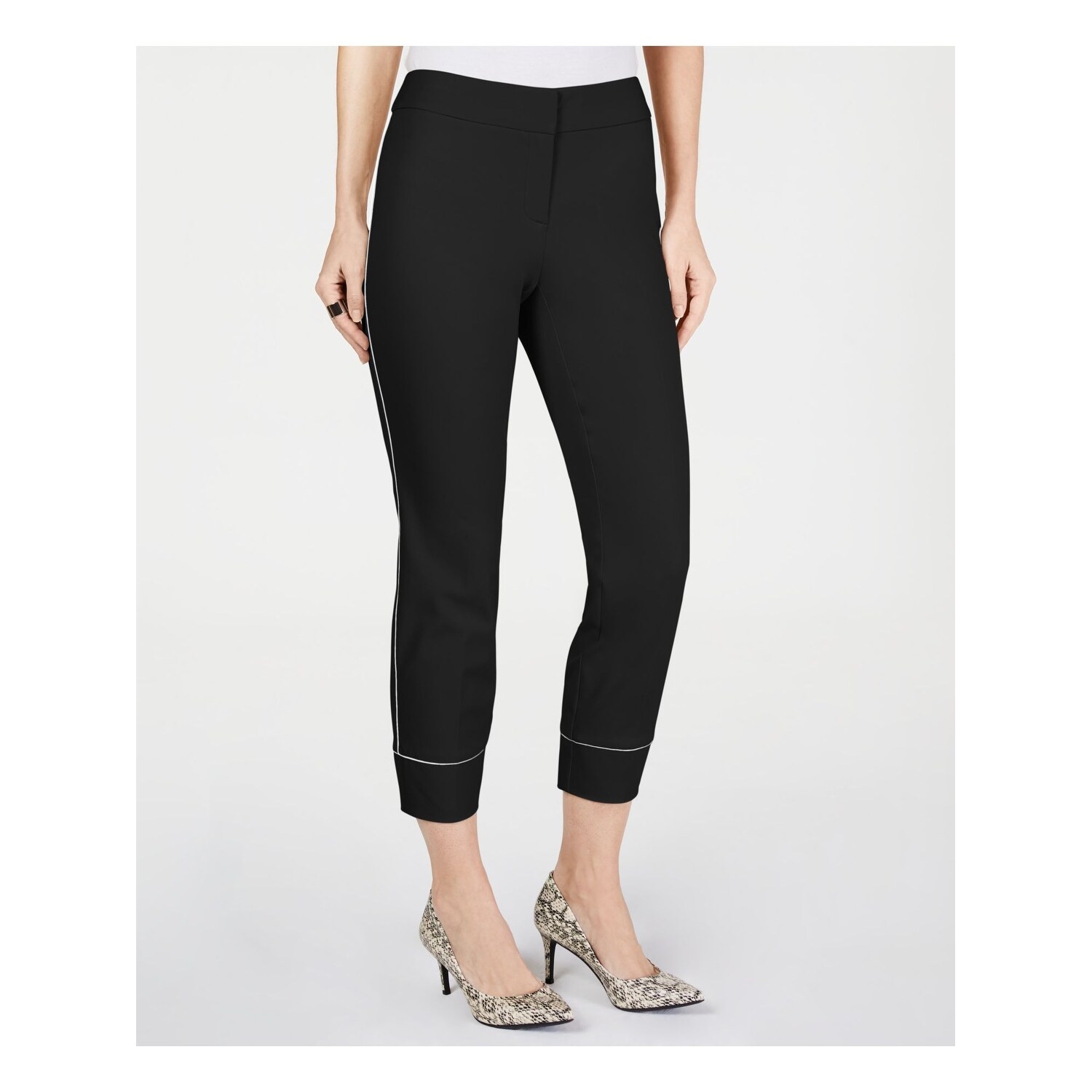 womens black skinny slacks