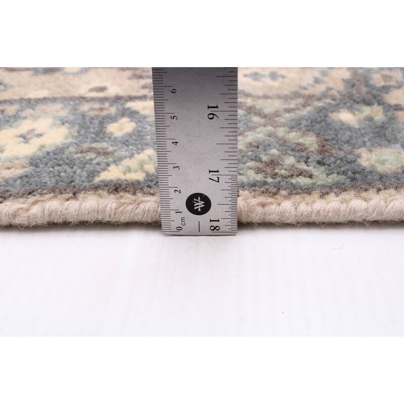 ECARPETGALLERY Hand-knotted Royal Oushak Light Khaki Wool Rug - 2'7 x 12'0