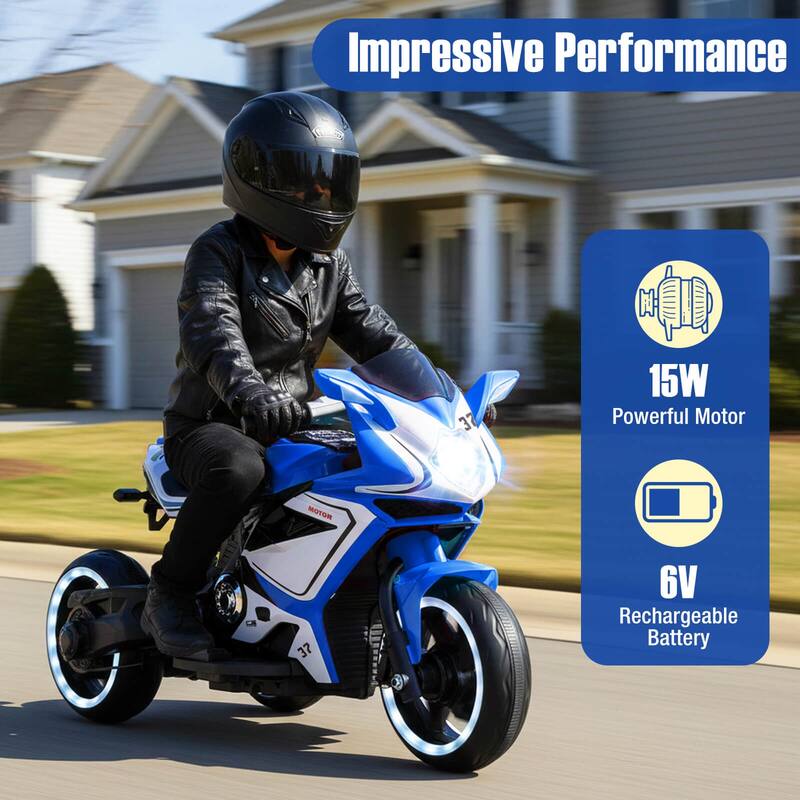 Costway Kids Ride on Motorcycle 6V Battery Powered Mini Electric - See Details